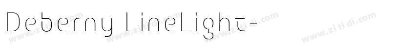 Deberny LineLight字体转换 Deberny LineLight字体转换